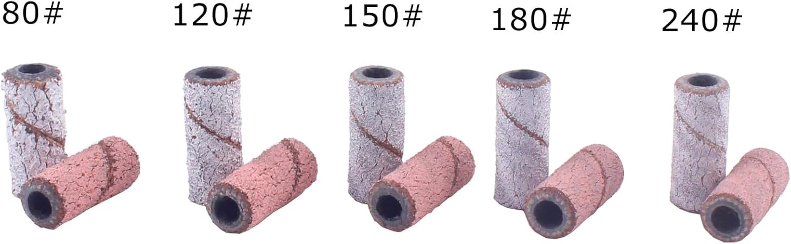 MZCMSL Nail Sanding Bands150 Grit for Nail Drill, 80Pcs Small Sanding Bands Files with 3Mm Mandrel Nail Drill Bit for Acrylic Nail Gel(150#)