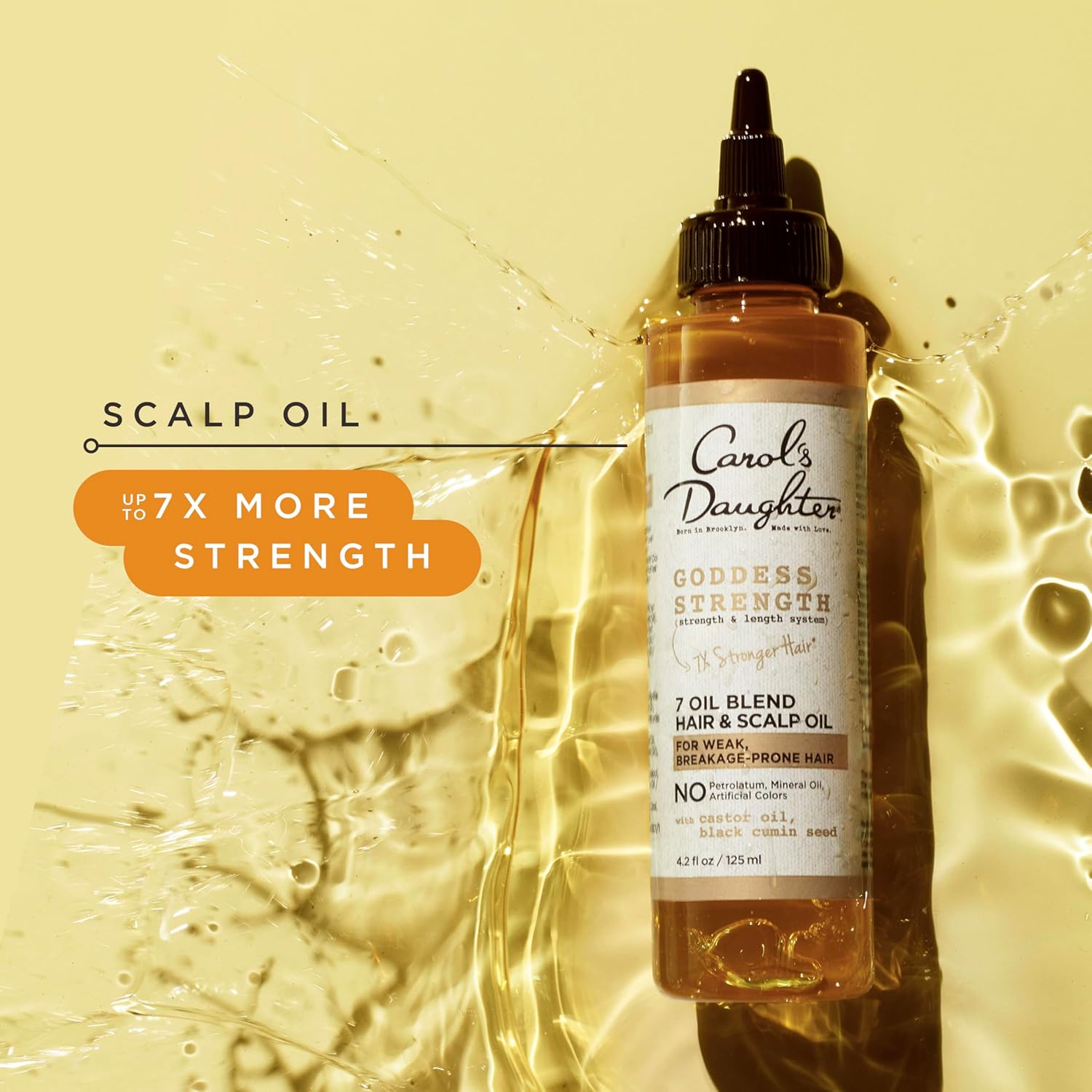 Carol'S Daughter Goddess Strength 7 Oil Blend Scalp and Hair Oil for Wavy, Coily and Curly Hair, Hair Treatment with Castor Oil for Weak Hair, 4.2 Fl Oz image number 4