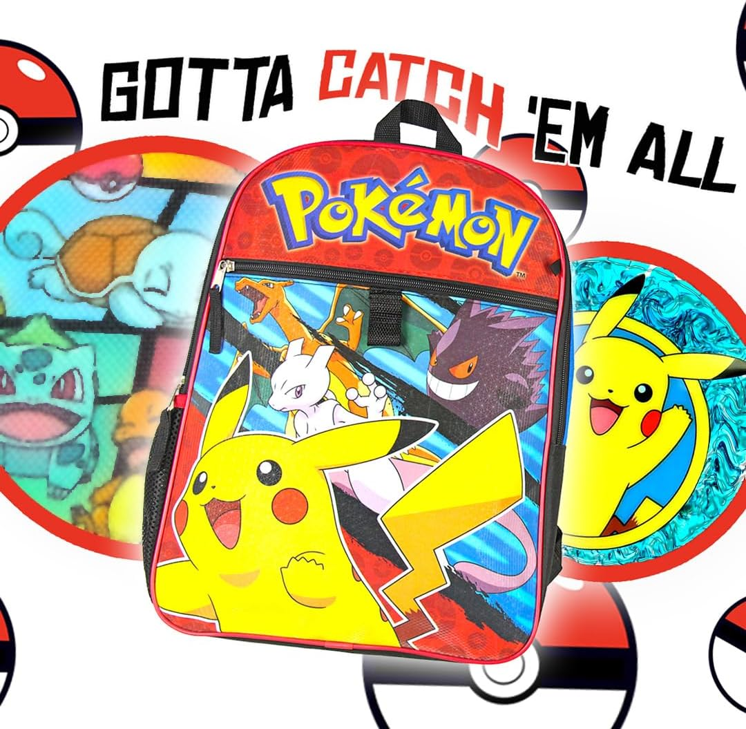 Pokemon Kids 16" Backpack 5PC Combo Set image number 2