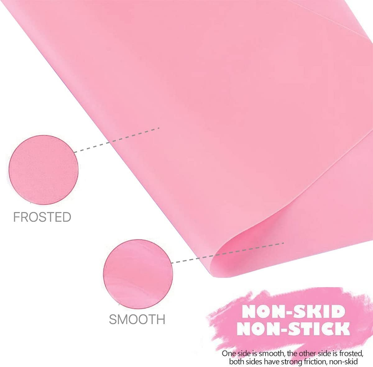 A3 Extra Large Silicone Sheet for Crafts Jewelry Casting Molds Mat, Premium Silicone Placemat, Multipurpose Mat, Nonstick Nonskid Heat-Resistant(15.7 X 11.7 Inches) (Pink) image number 4