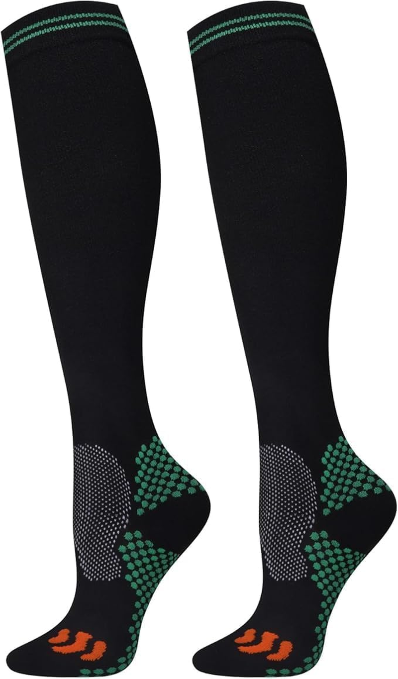 Compression Socks (2/3 Pair) for Men and Women 20-30 Mmhg Compression Stockings Circulation for Cycling Running image number 4