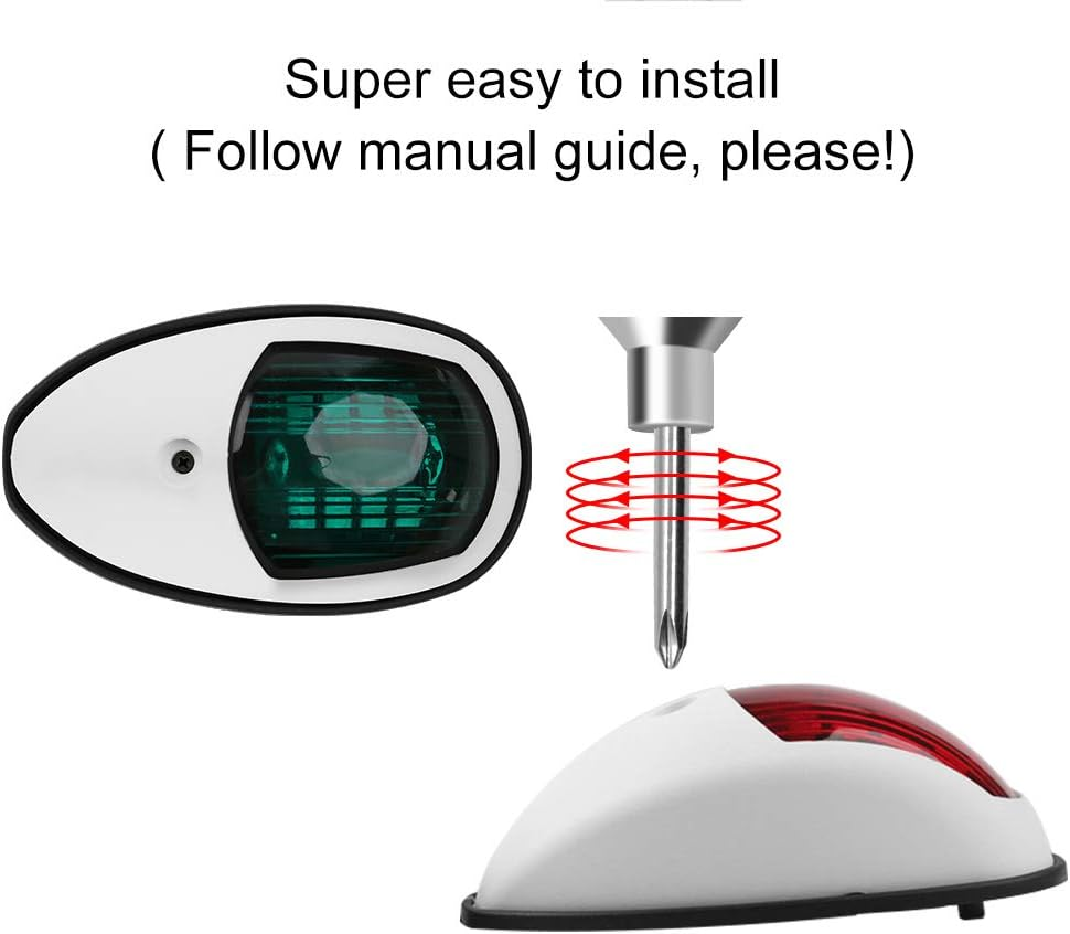 Osinmax Boat Navigation Light, Marine Navigation Lights, Bow Light for Boats Led. Ideal for Pontoon and Small Boat image number 2