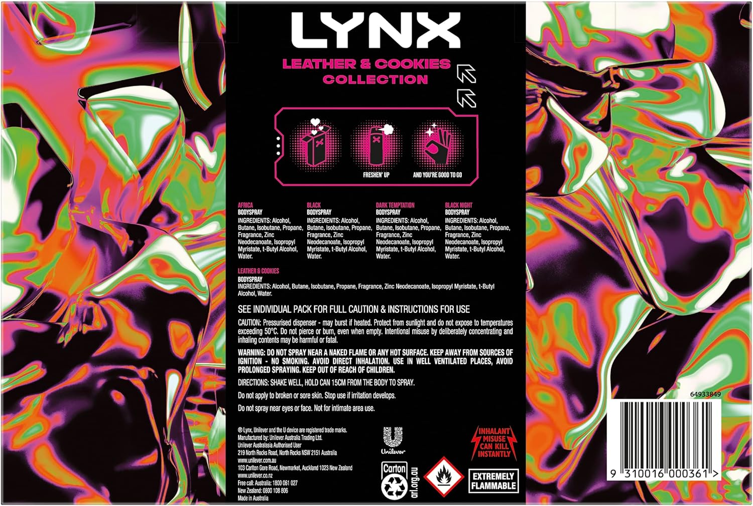 LYNX Giftset Collection Cookies Leather R25 825 ML image number 2