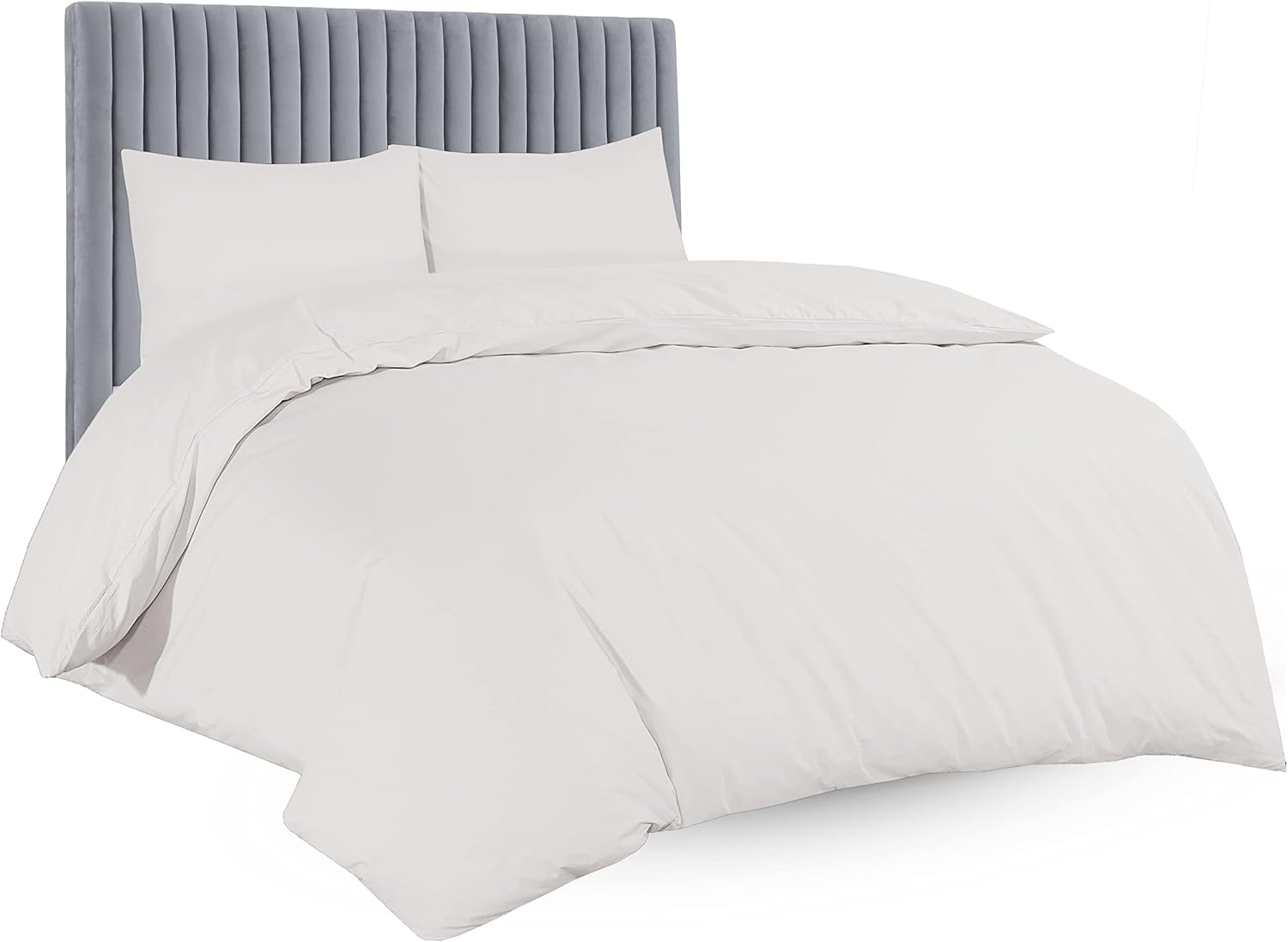 AATH COLLECTION Duvet Cover Set, Single to Super King Size Egyptian Cotton with Pillow Cases, 100% Long Staple Soft Cotton, Easy Closure (King, Black)