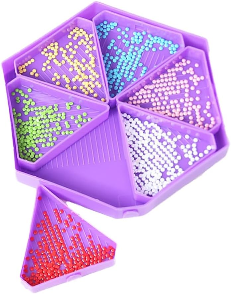 6PCS Plastic Diamond Painting Trays, Bead Sorting Trays Organizer, Divided Colorful Trays Triangles Diamond Art Tray, Diamond Art Tools and Accessories for Diamond Art Craft image number 3