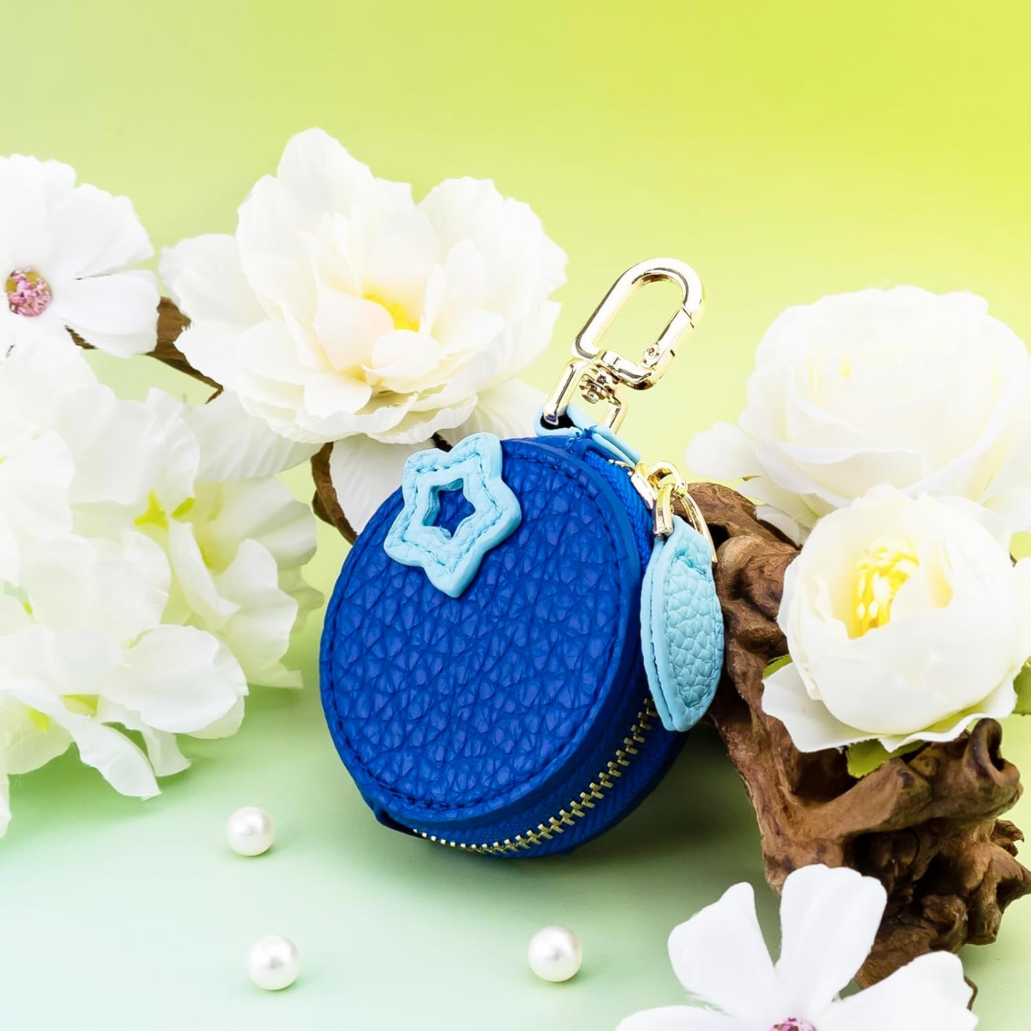 Coin Purse Blueberry, Y2K Cute Keyring as Bag Pendant & Key Ring, Mini Purse Women Girls, Fruit Bag Pendant Blue, Coin Purse Bag Charm for Bags, Keys image number 4