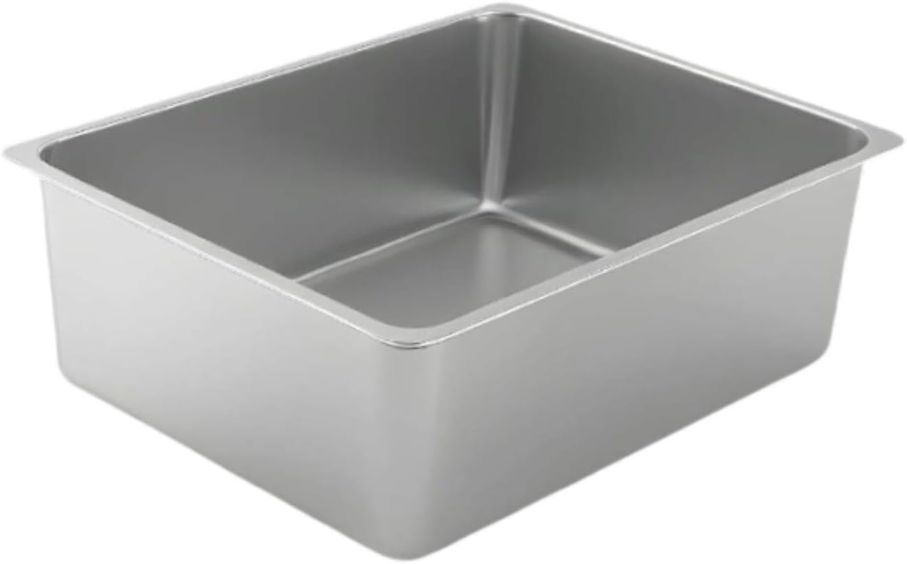 ＡＷＨＡＯ Stainless Steel Litter Box, Sandbox, Anti- Kitten Toilet, High Sided Metal Litter Box, Litter Box, 36Cmx27Cmx15Cm image number 5