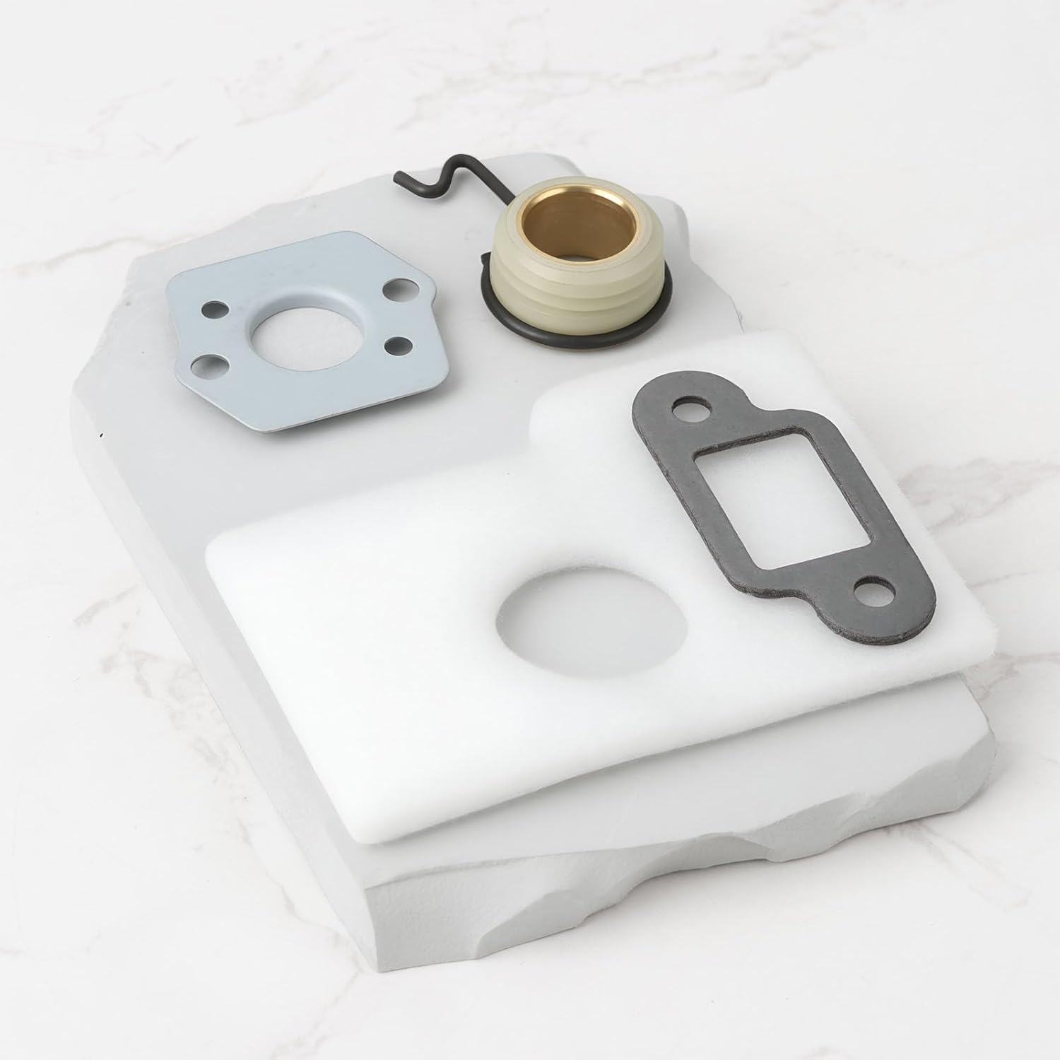 Chainsaw Service Kit Spark Plug Filters Pipes Gaskets Worm Gear Compatible with Stihl 017 018 MS170 MS180 image number 2