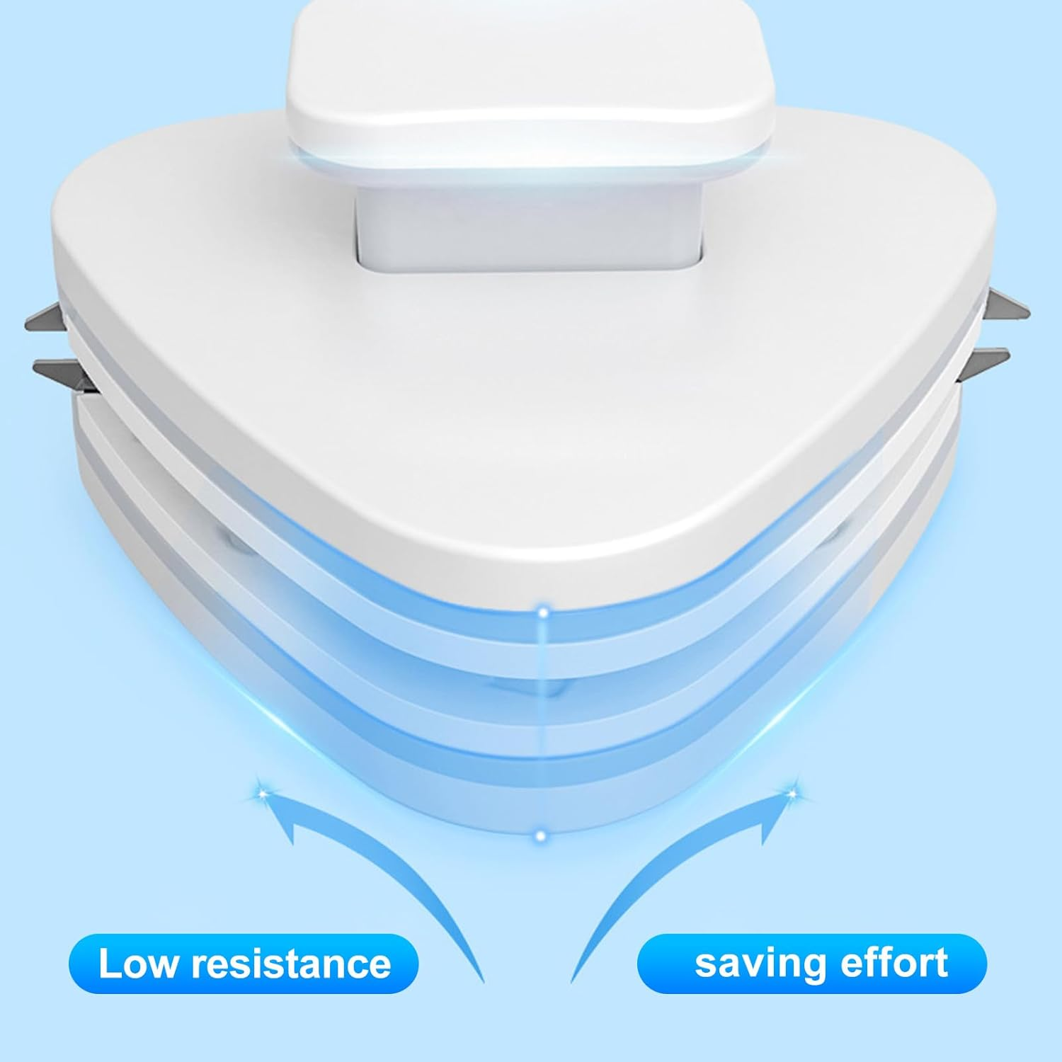 Multi Purpose Dual Sided Glass Cleaner Time Saving Magnetic Window Wiper Tool for Home Triangular Shape Design (18-30) image number 6