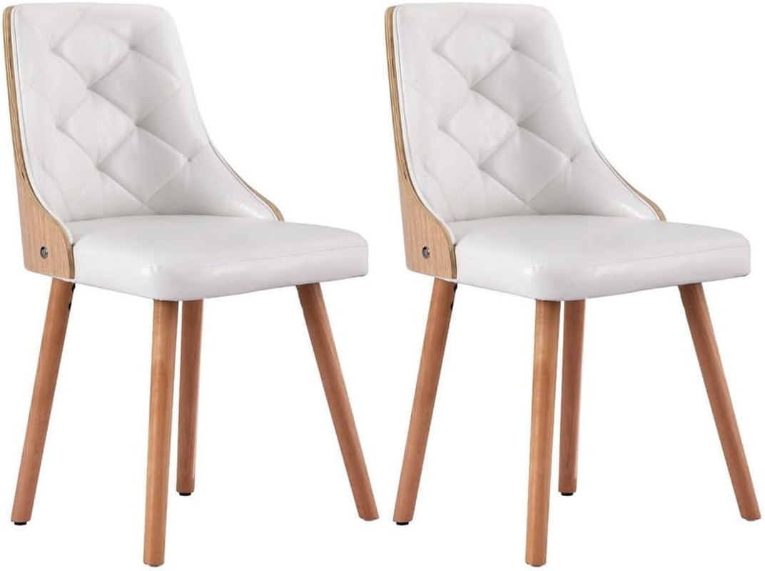 Artiss 2X Dining Chairs Cafe Kitchen Lounge Chair Wooden PU Leather Upholstered image number 2