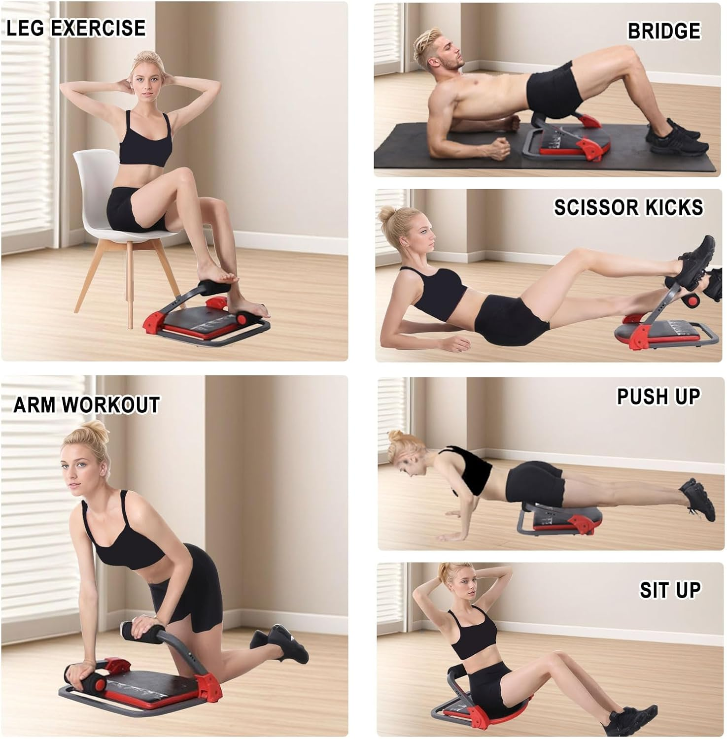 Ab Machine, Sit up Exercise Equipment for Ab Workout, Equipment with 4 Adjustable Resistance, for Stomach Workout with 330 LBS Weight Capacity, Adjustable Ab Trainer Machine for Home Gym image number 4