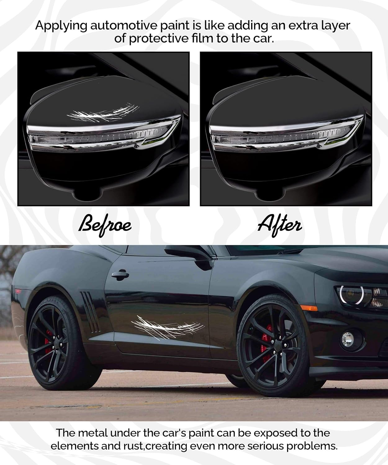 Flaconi Car Scratch Remover, Car Paint Pen, Paint Pen Car, Car Paint Repair, Paint Pen for Car, Car Scratch Pen, Suitable for Scratch Repairs of Most Cars, Motorcycles, Trailers (Black) - Black image number 3