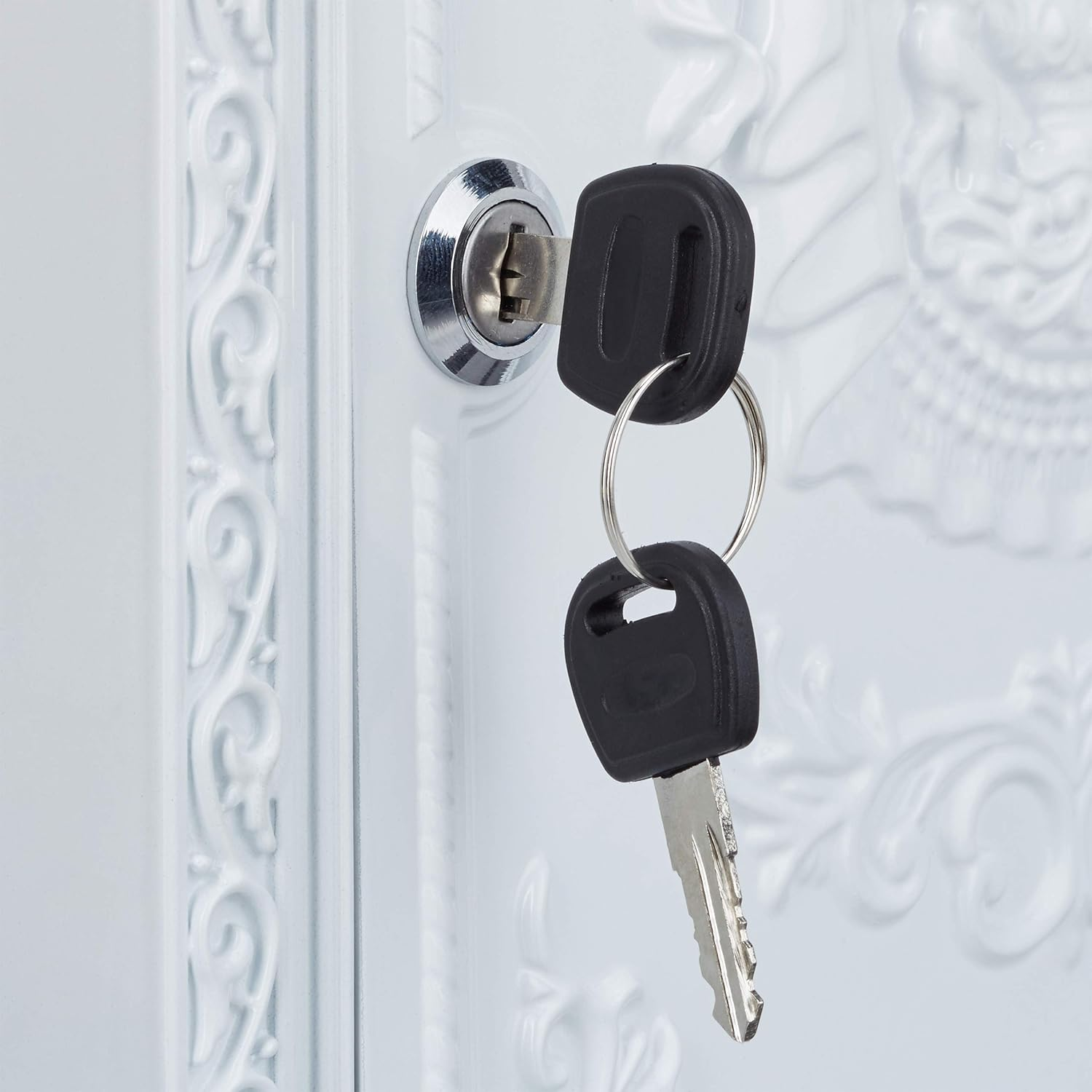 Relaxdays Antique Letterbox, 44.5 X 31 X 9.5 Cm, English-Style Wall-Mount Mailbox, Cast Aluminum, for DIN A4 Letters, with Roof, White