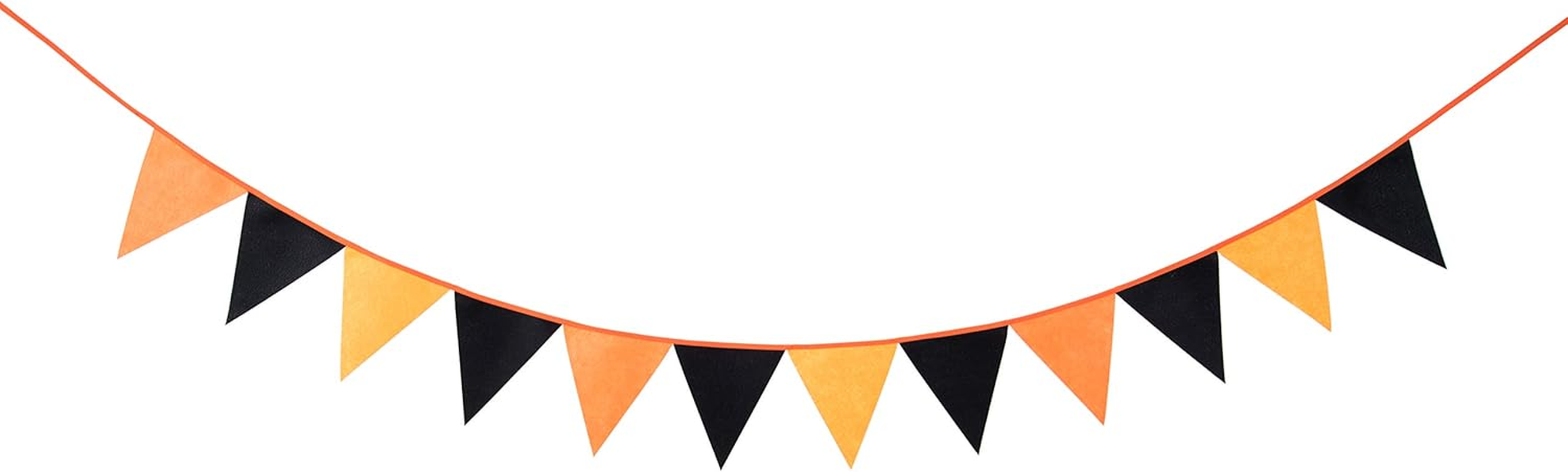 LOVENJOY Felt Black and Orange Halloween Burlap Banner | Halloween Party Decorations Supplies image number 1
