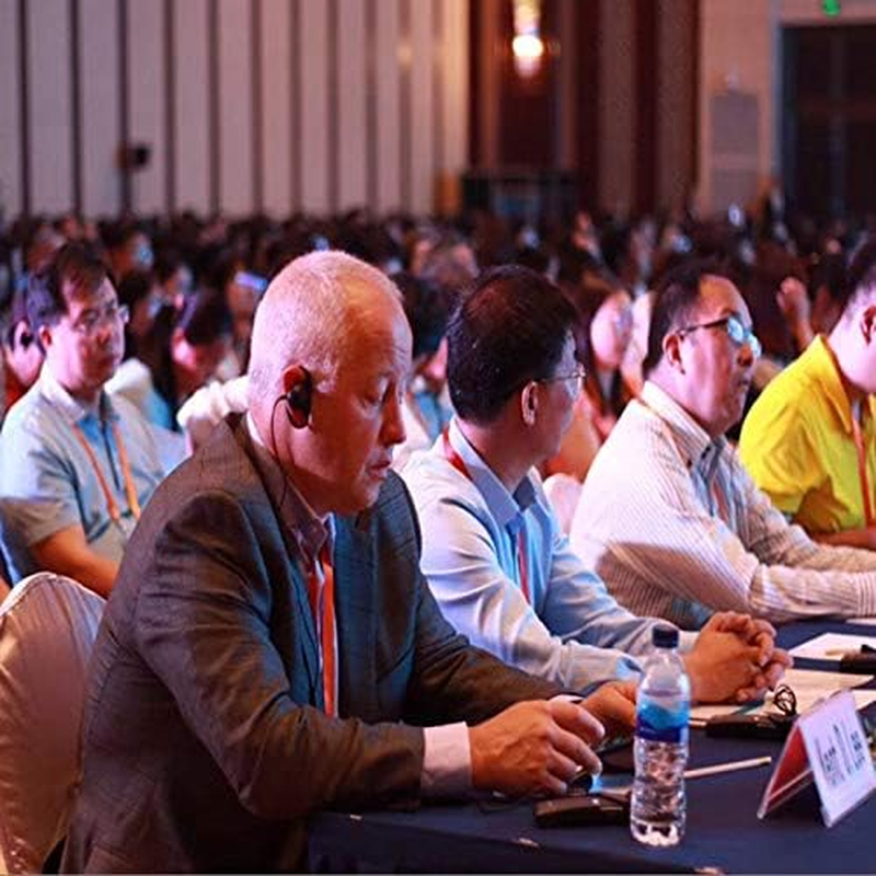 LINHUIPAD Single Side Earphone D Shape Earpiece Headset Listen Only 3.5Mm Hook Earbud Simultaneous Interpretation Headphone (50 Pack) image number 2