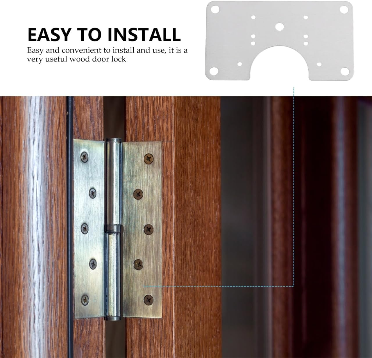 Operitacx Cabinet Door Hinge Repairer Kit with Steel Fixing Plates and Screws for Furniture and Kitchen Doors Easy Installation and Durable Support image number 3