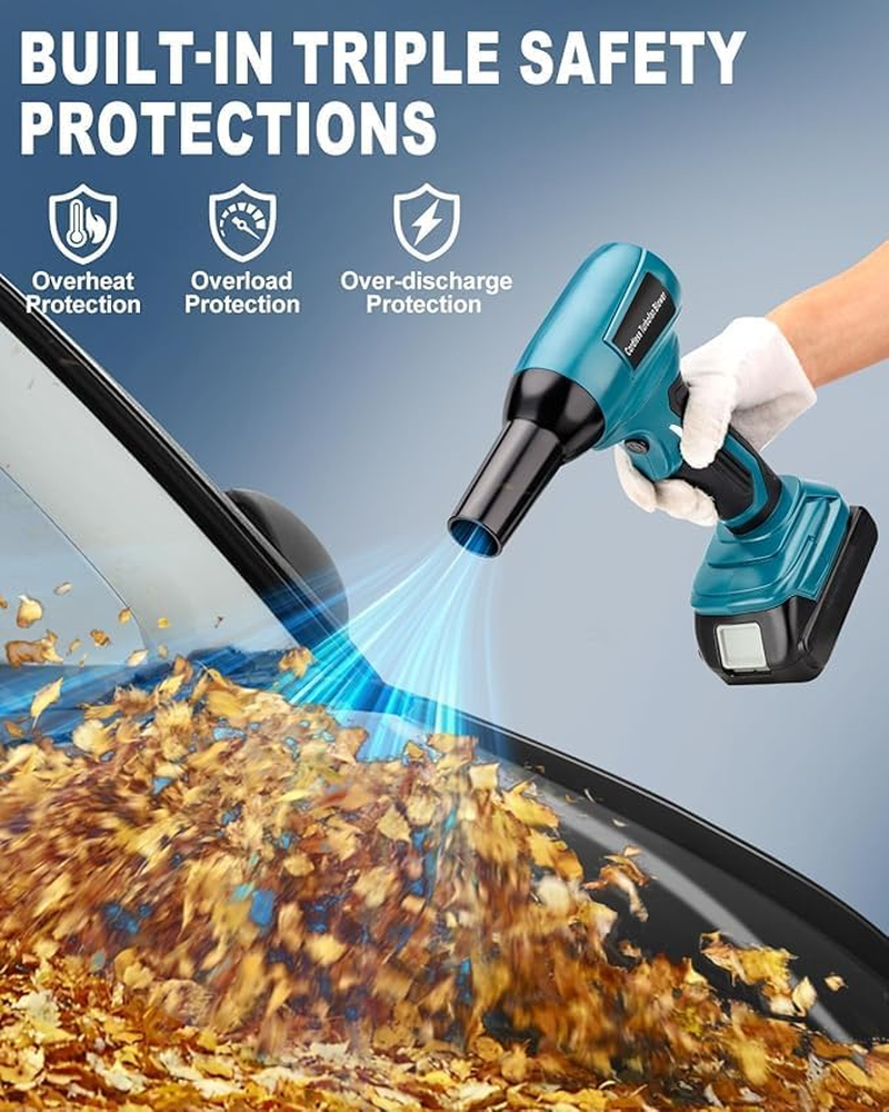 Cordless Leaf Blower, Turbo Jet Blower for Makita18V LXT Battery, Handhold Brushless Air Blower, Electric Air Blaster Duster with 130,000 RPM High Speed Brushless Motor for Cleaning image number 6