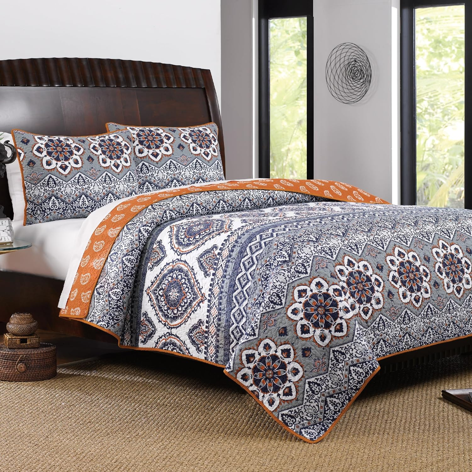 Greenland Home Fashions Medina Saffron Quilt Set image number 6