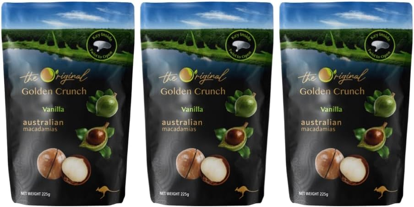 Golden Crunch Vanilla Macadamias 225G X 3 Packs image number 6