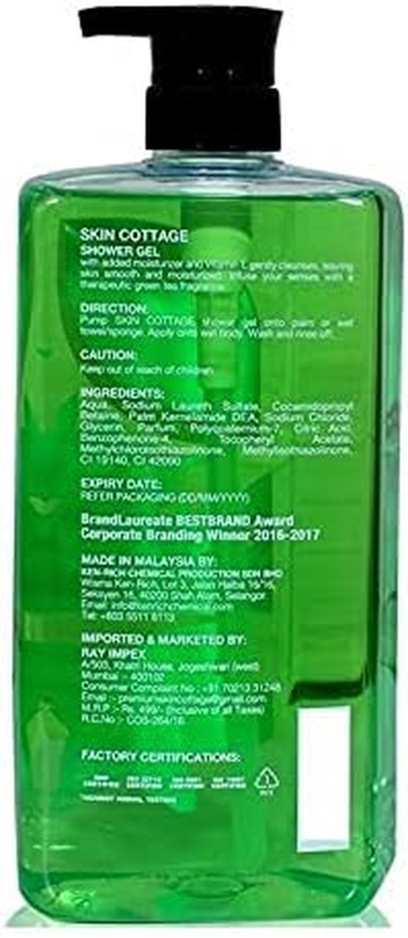 Skin Cottage - Shower Gel - Green Tea 1000Ml image number 1