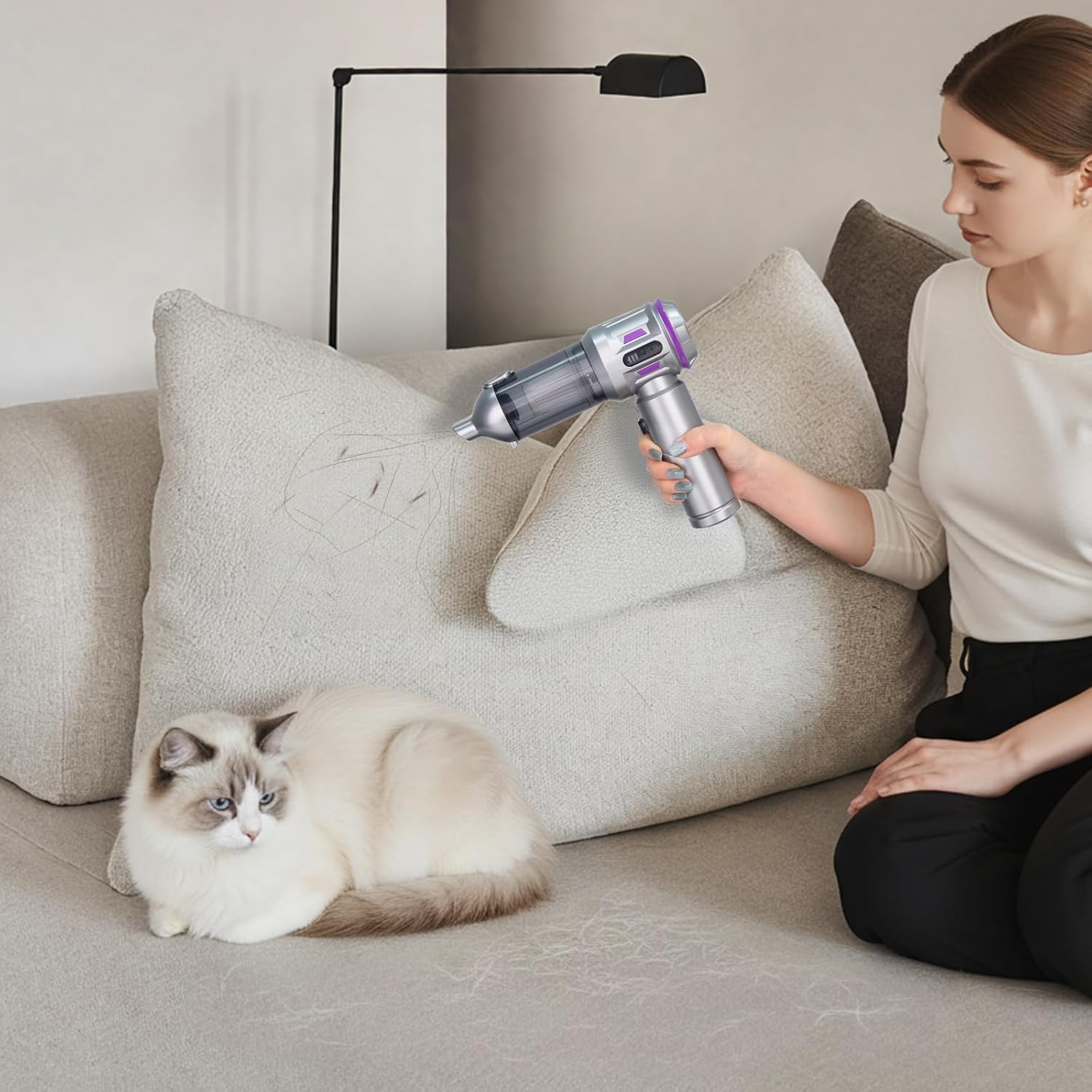 OWLKELA Car Vacuum Cleaner, Powerful Cyclonic Suction USB Rechargeable Portable Handheld Mini Vacuum Cordless with Brushless Motor &ndash; for Pet Hair, Car, Home, Office, Kitchen