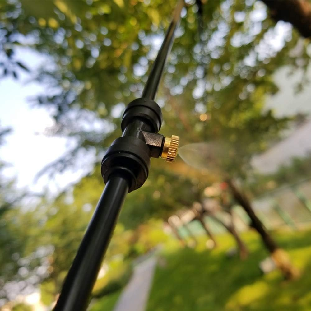 20 Pack Brass Misting Nozzles Heads, Low Pressure Atomizing Misting Sprayer for Patio Lawn, Landscaping, Dust Control, Outdoor Cooling Mister System, 0.016"(0.4Mm) Orifice, 10/24 UNC