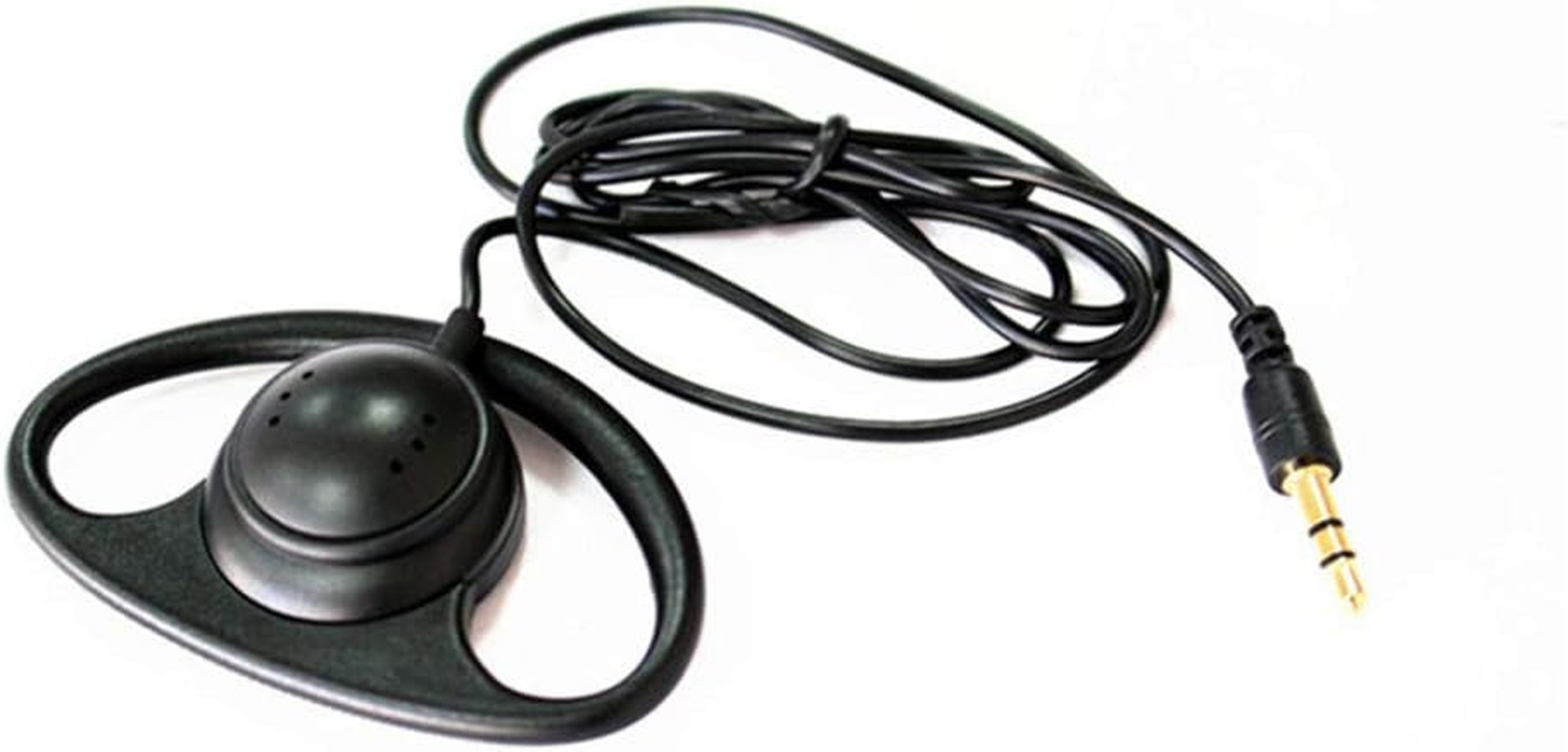 LINHUIPAD Single Side Earphone D Shape Earpiece Headset Listen Only 3.5Mm Hook Earbud Simultaneous Interpretation Headphone (50 Pack) image number 1
