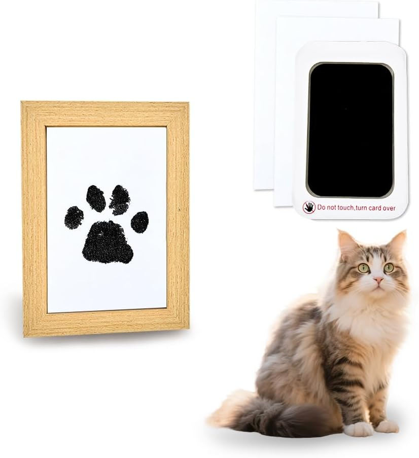 Cat Dog Pet Paw Print Photo Frames Hand and Footprint Picture Frame Newborn Foot Printing Commemorative Dog Gift DIY Pet Handprint Impression Hand Foot Prints for New Born Pets Decoration Supplies