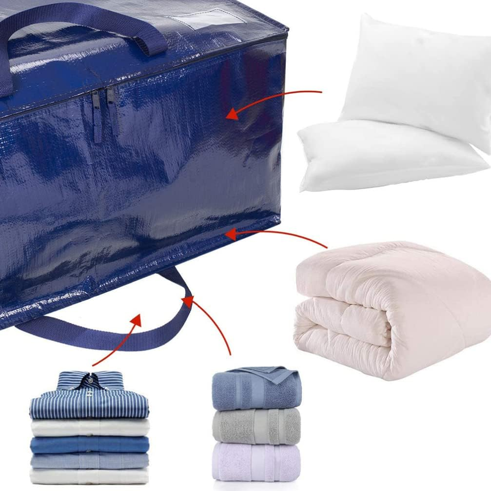 Angoily Large Storage Bag for Moving Travel Luggage Bag Handles Durable Pp Coated Fabric for Travel image number 5