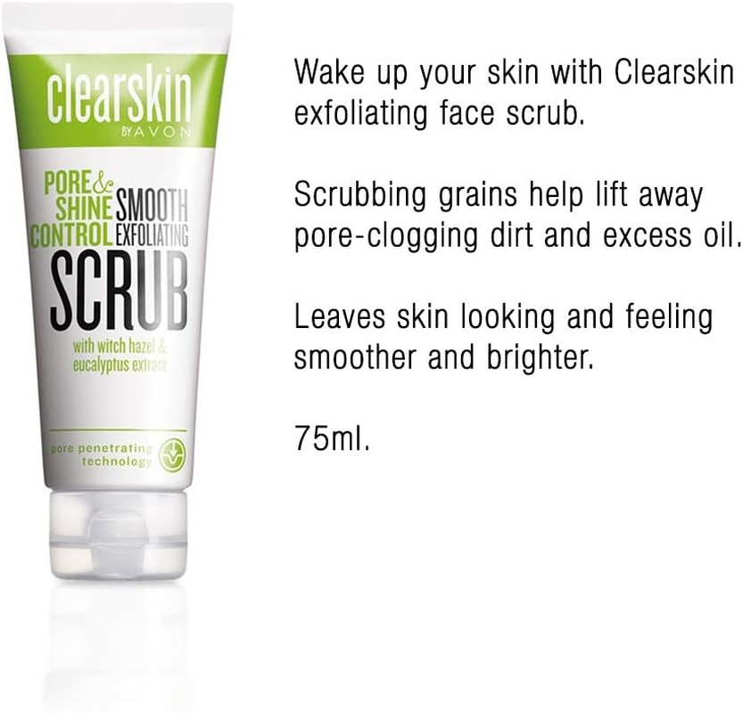 Avon 2 X Clearskin Pore Penetrating Invigorating Scrub 75 Mls Each
