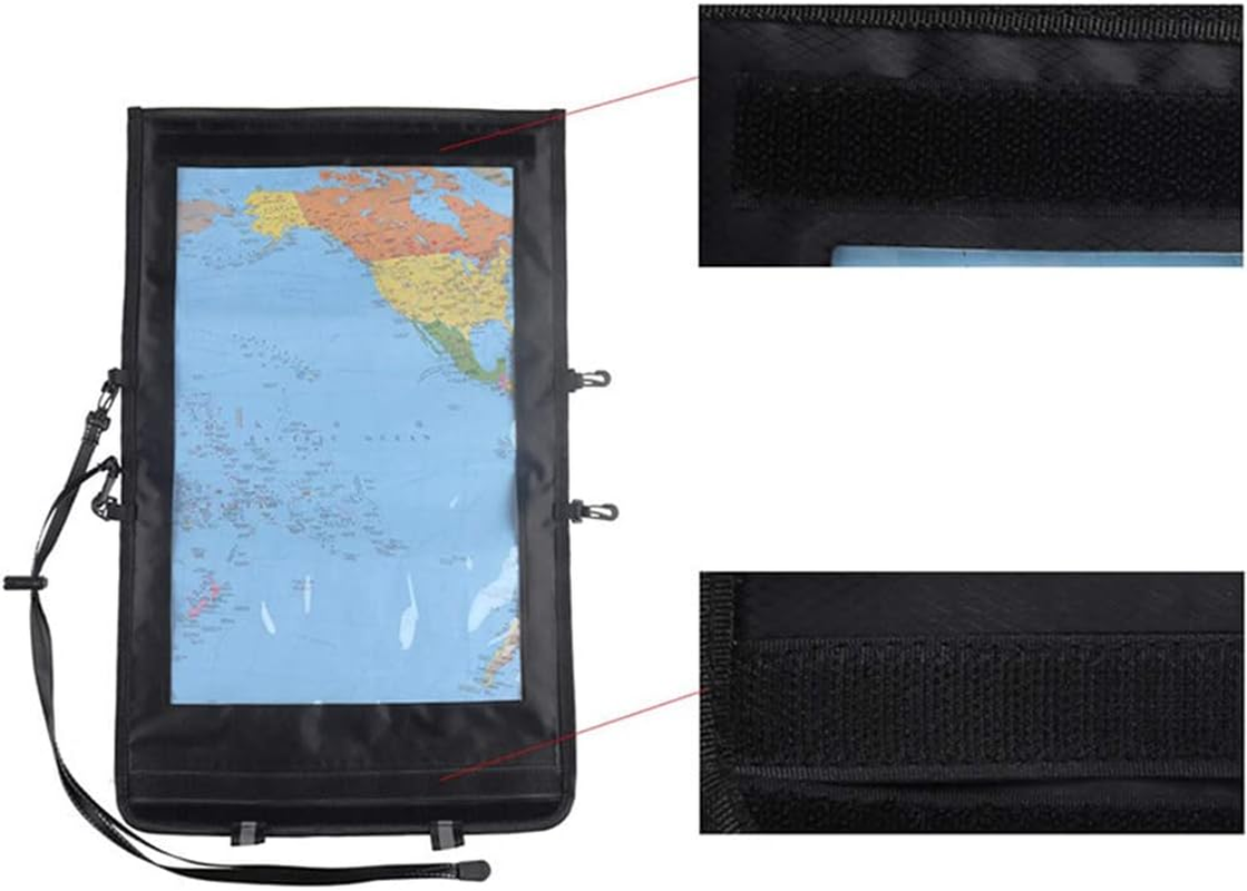 Sagasave Waterproof Map Holder, Waterproof Cover Clear TPU Case Camping Accessories Large Pouch Bag for Outdoor, Hiking, Kayaking image number 1