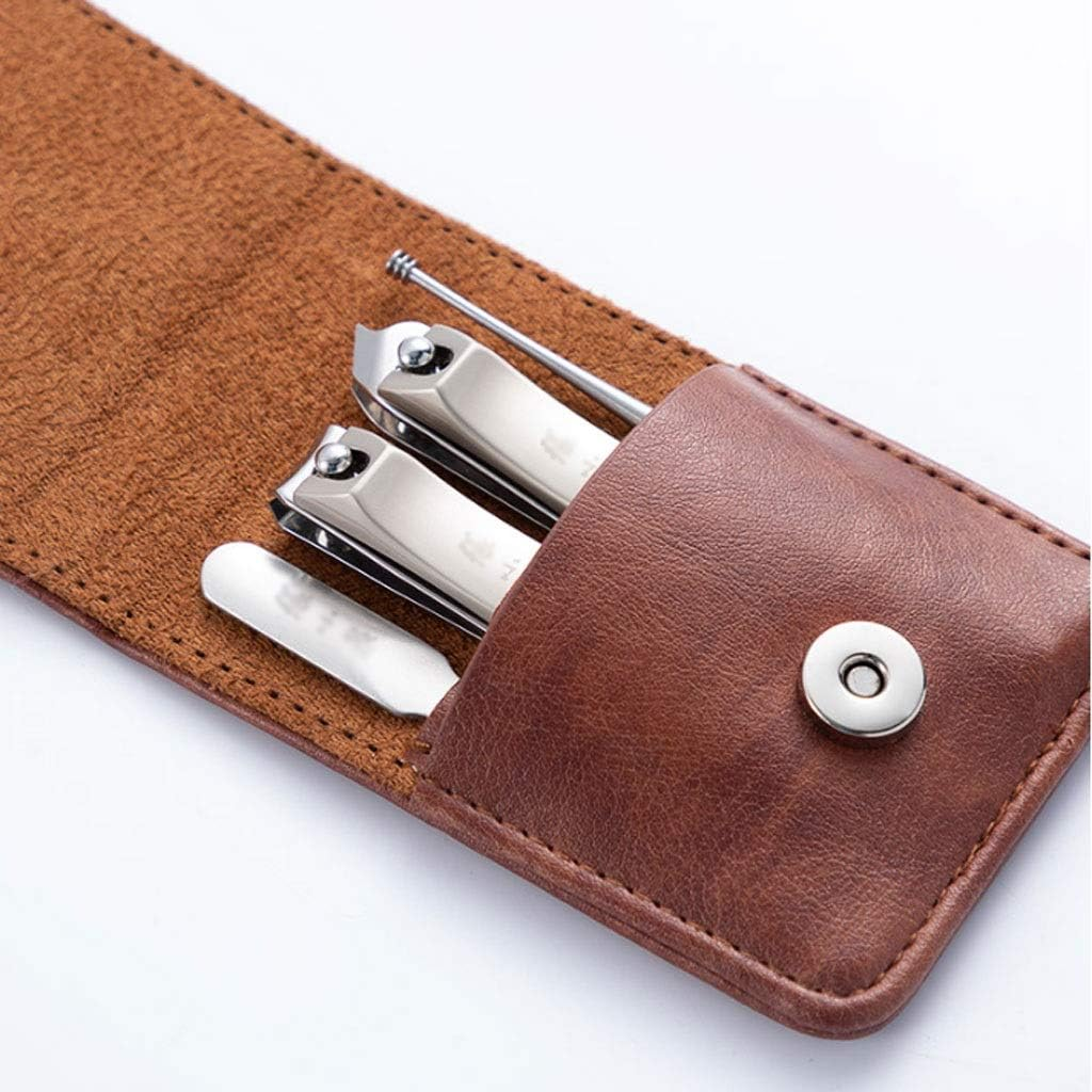 Manicure Set,Nail Clippers Kit,Pedicure Care Tool,Pedicure Kit Nail Clipper Set 4Pcs Professional Men Grooming Kit Stainless Steel Portable Travel Nail Kit Women Manicure Set image number 4