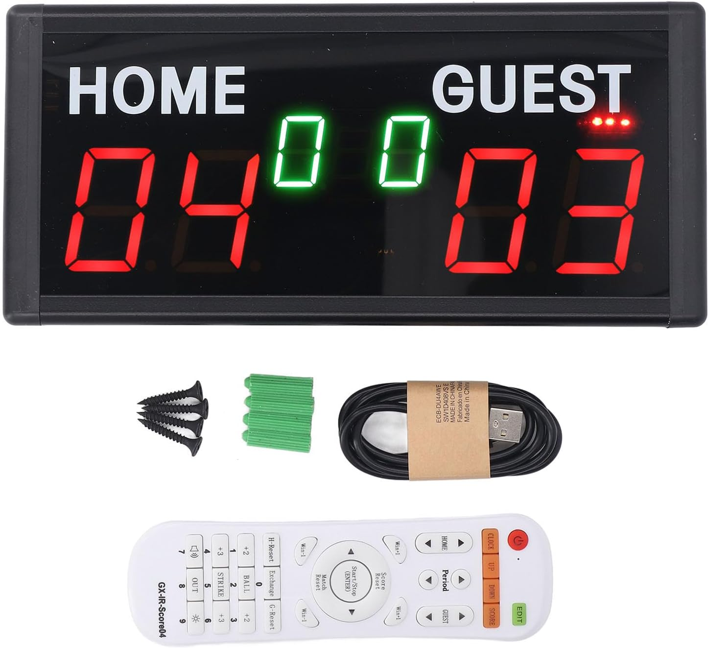 Jiawu 6 Digits Bluetooth Electronic Scoreboard, LED Portable Electronic Digital Scoreboard with Remote, Clear Display Tabletop Score Keeper for Indoor & Outdoor Games image number 6