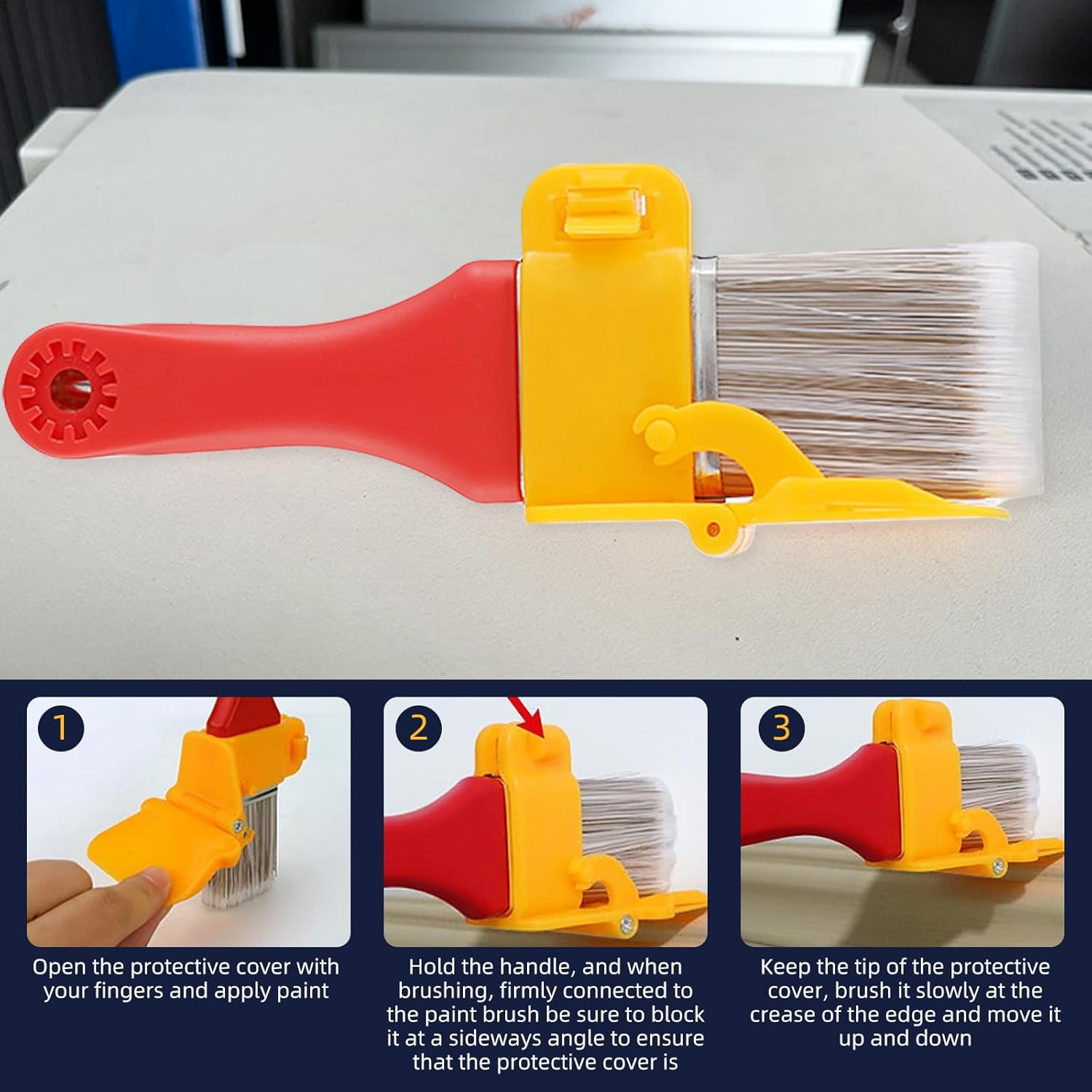 Edging Tool for Edges and Trim Paint Brush 2 Inch Paint Brush with Extension Rod for Edging and Trimming &ndash; Bristles for Clean, Sharp Lines on Windows, Doors, and Trim image number 4