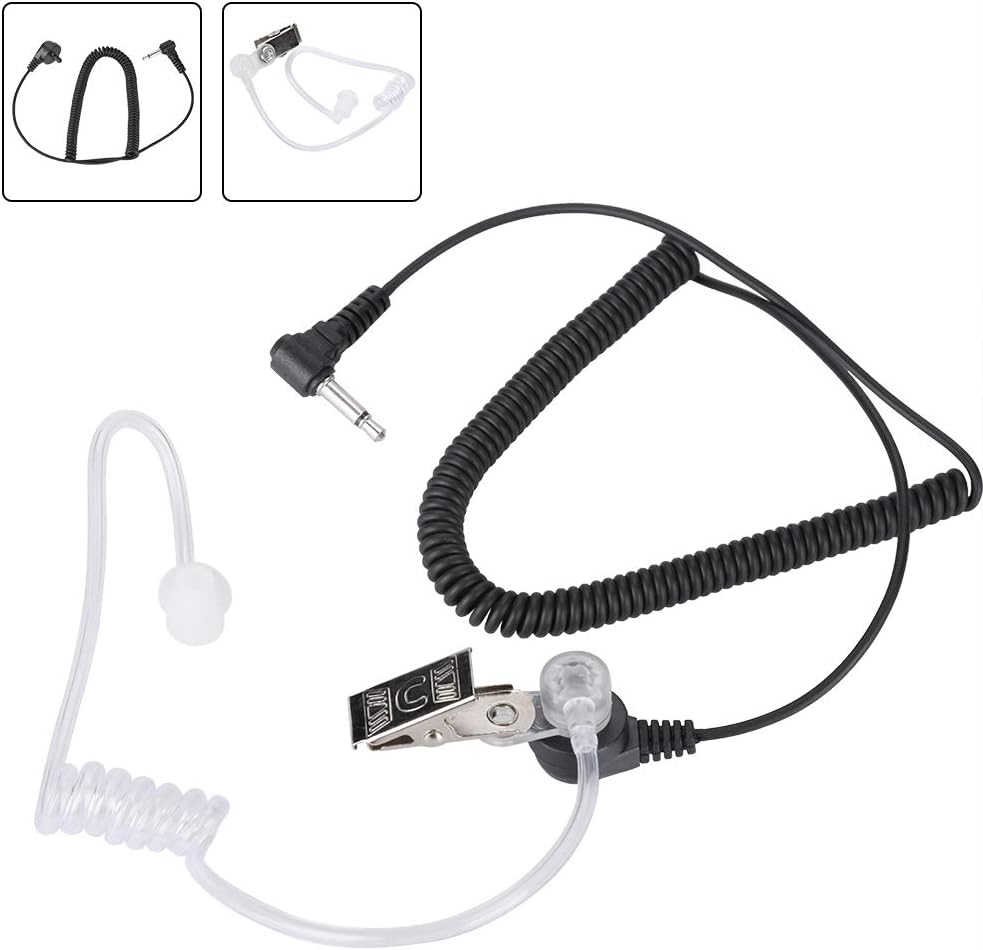 Eacam Air Duct Walkie-Talkie Earphone Earbuds for Radio Speakers, anti Noise, Radiation Resistant. Ideal for Atvs, Skis, Race Games, Security, Surveillance. Transparent, Easy Hidden, image number 1