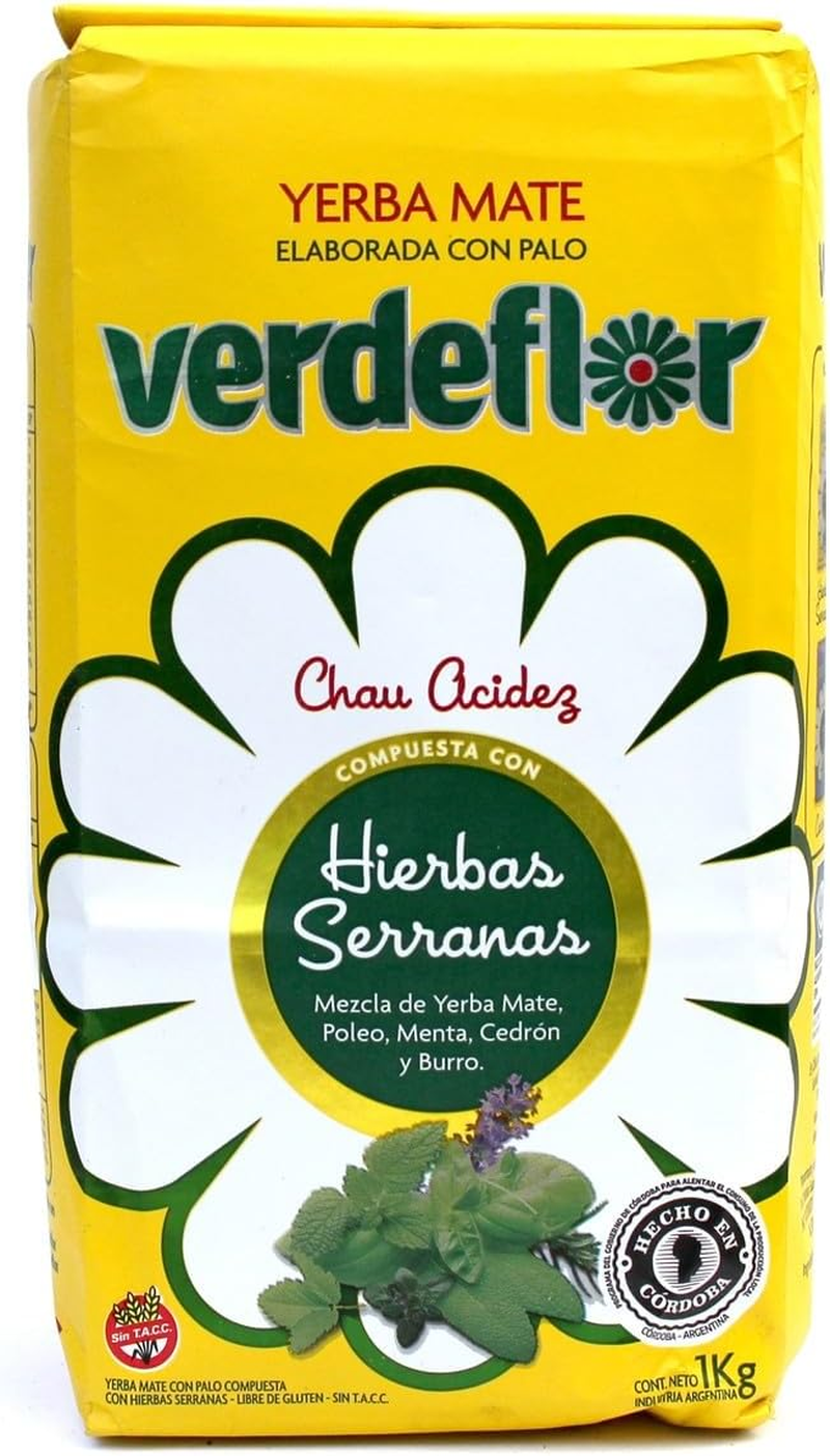 VERDEFLOR Yerba Mate Hills Herbs Tea, 1 Kg