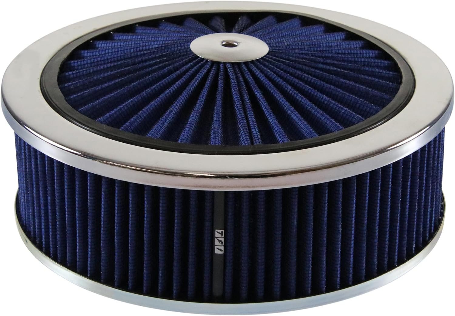 Extraflow Air Cleaner with 5 1/8 Inch Holley Base, Blue/Chrome, 9 Inch X 3 Inch Size image number 2