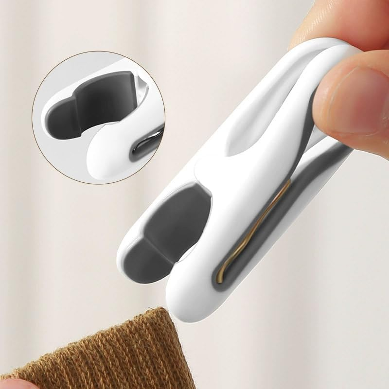 AIMALL 24 PCS Non-Marking Clothes Hanging Clips - Windproof Anti-Slip Hosiery Clips with Storage Basket for Home, Dormitory, and Household Use image number 3