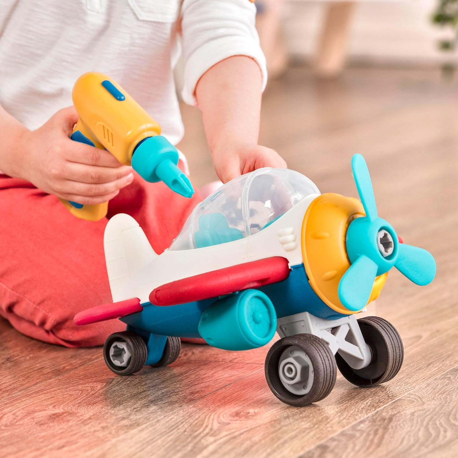 Battat Wonder Wheels by &ndash; Take-Apart Airplane &ndash; Toy Plane with Drill for Kids &ndash; STEM Toy &ndash; Developmental Benefits &ndash; 3 Years + &ndash; Take-Apart Airplane image number 6