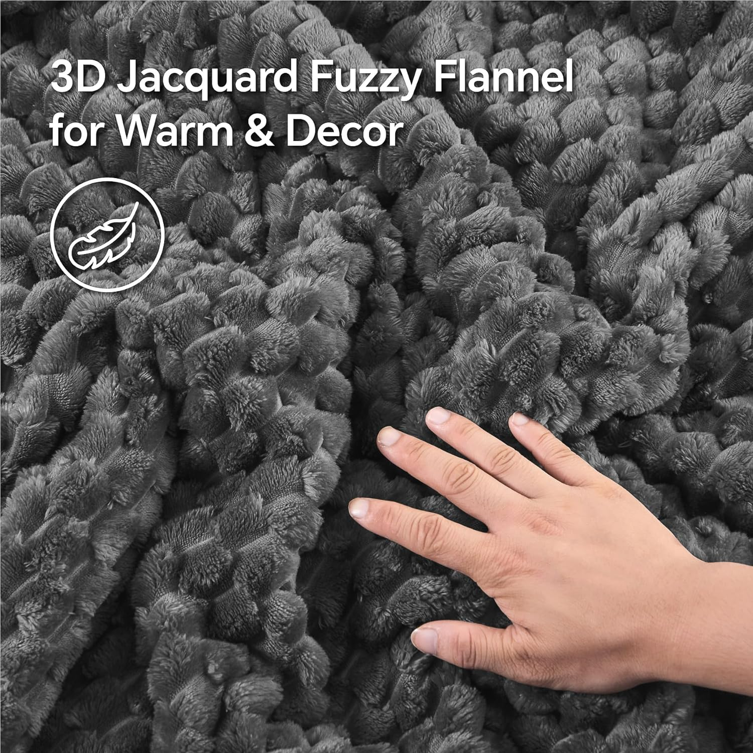 BEDELITE Fluffy Queen Comforter Set - Grey Fleece Soft Comforter for Queen Size Bed, Luxury Warm Bedding Set for Winter, Fuzzy Bed Set 3 Pieces (1 Comforter, 2 Pillowcases) image number 2