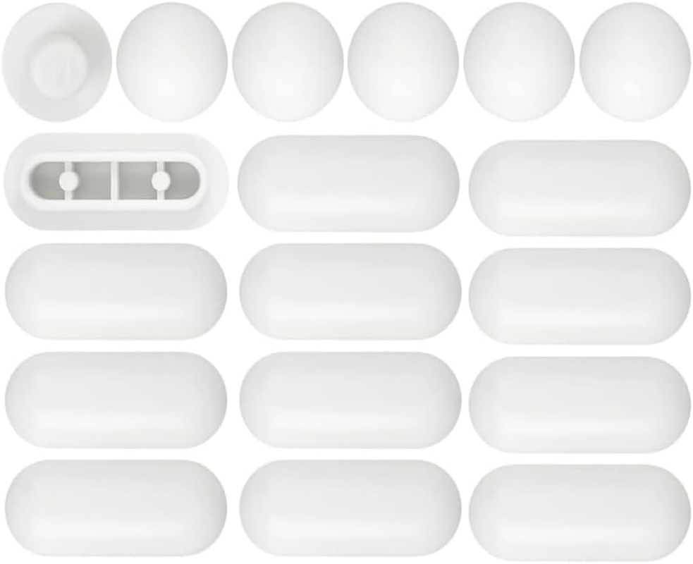 20 Pcs Toilet WC Seat Buffers Universal Toilet Bumper Cushioning Pads Toilet Seat Bumper Noise Dampening Bumpers Gasket Toilet Seat Buffer Set (White) image number 5