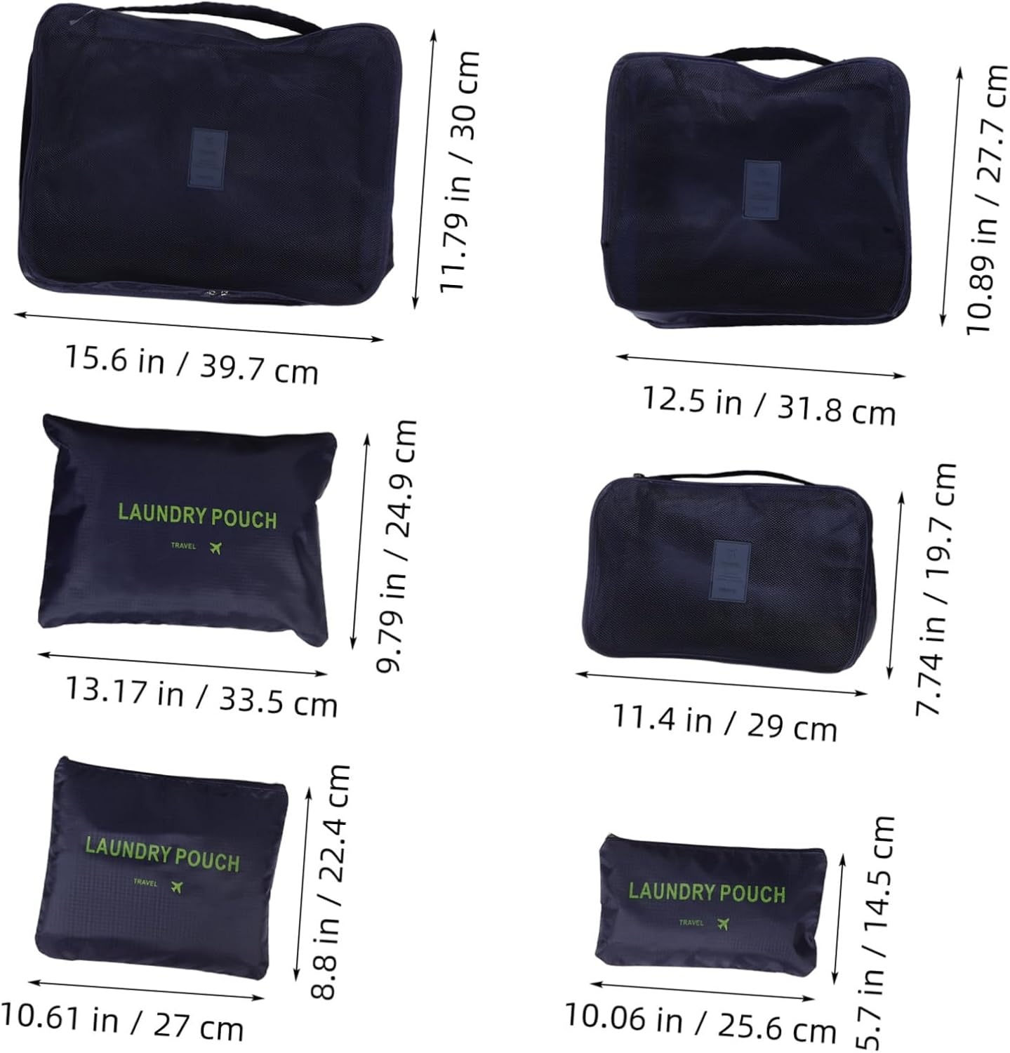 GLSTOY 6Pcs Packing Cubes Suitcase Organizer Bags Travel Accessories Luggage Organiser Space Saving Sections Moisture Resistant Material image number 1