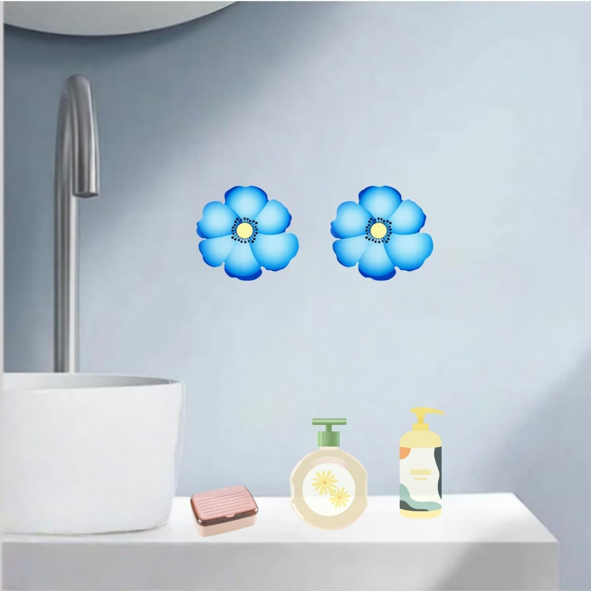 20 PCS Window Fly Paper for Indoors Sticky,Window Flowers Decoration Design Sticky Fly Trap Fly Tape,Floral Pattern Design Sticky Fly Catcher for Indoor Houseflies Houseflies Kitchen and Dinning image number 4