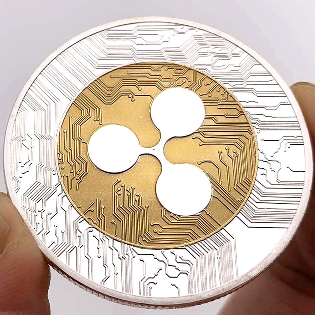 Ripple Coin XRP Cryptocurrency Coin, Collector'S Coin with Clear Protective Cover