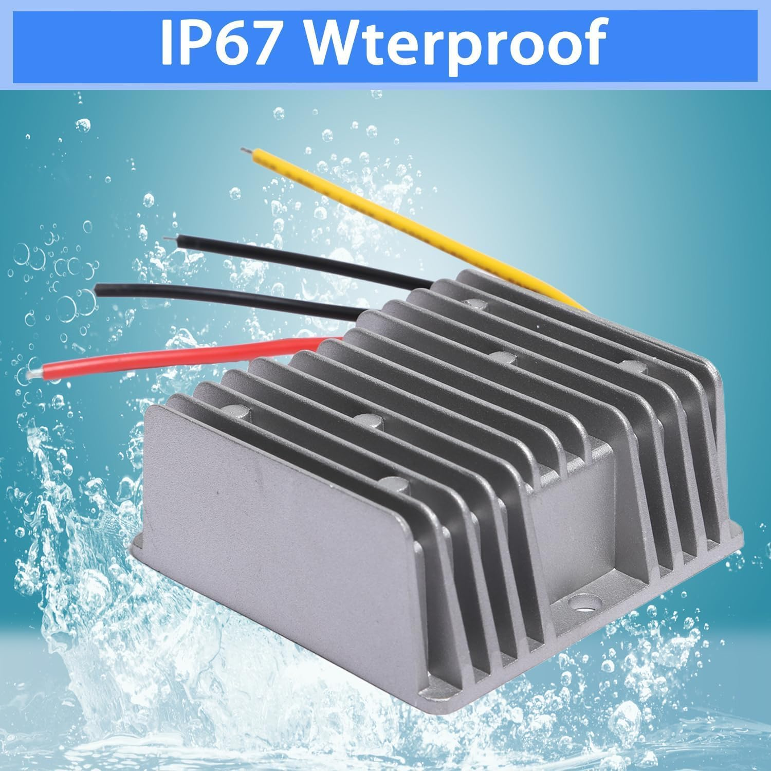 DC Converter Voltage Reducer Step down 10A 120W 48V 36V to 12V Transformer Waterproof Automatic Buck Boost Voltage Stabilizer for Car Truck Boat Solar System Durable Power Adapter