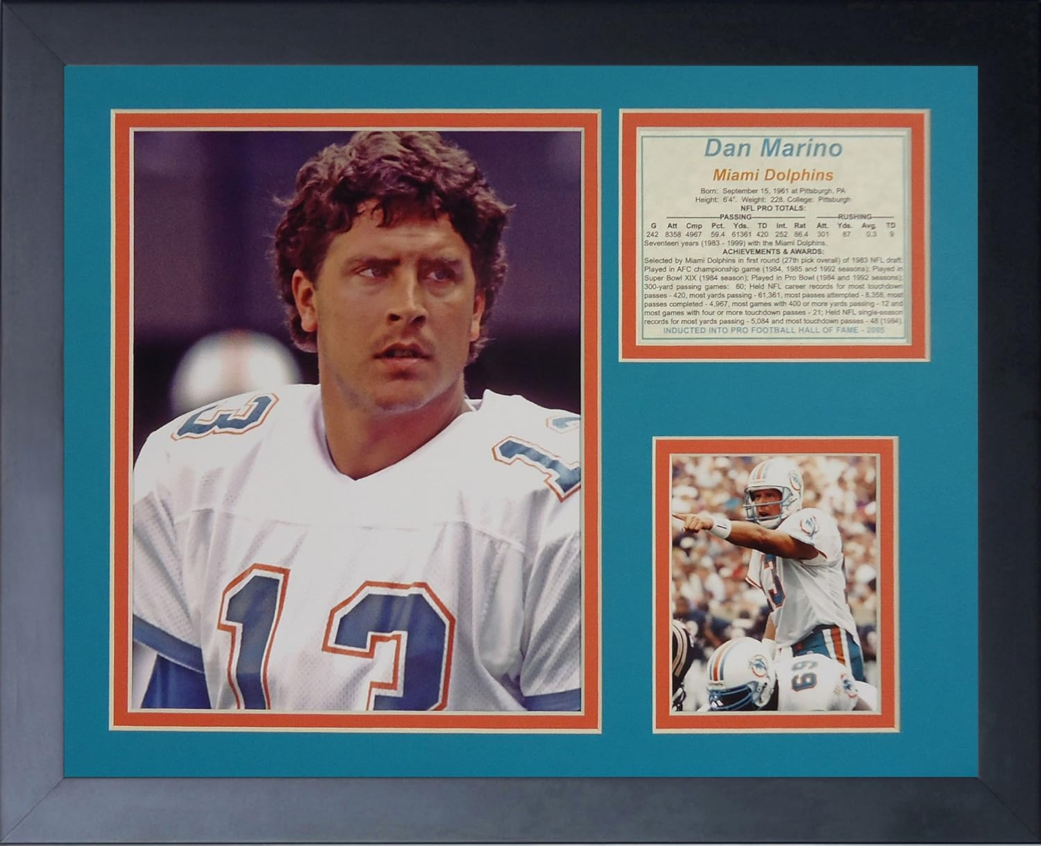 Legends Never Die Dan Marino Portrait Framed Photo Collage, 11 X 14-Inch