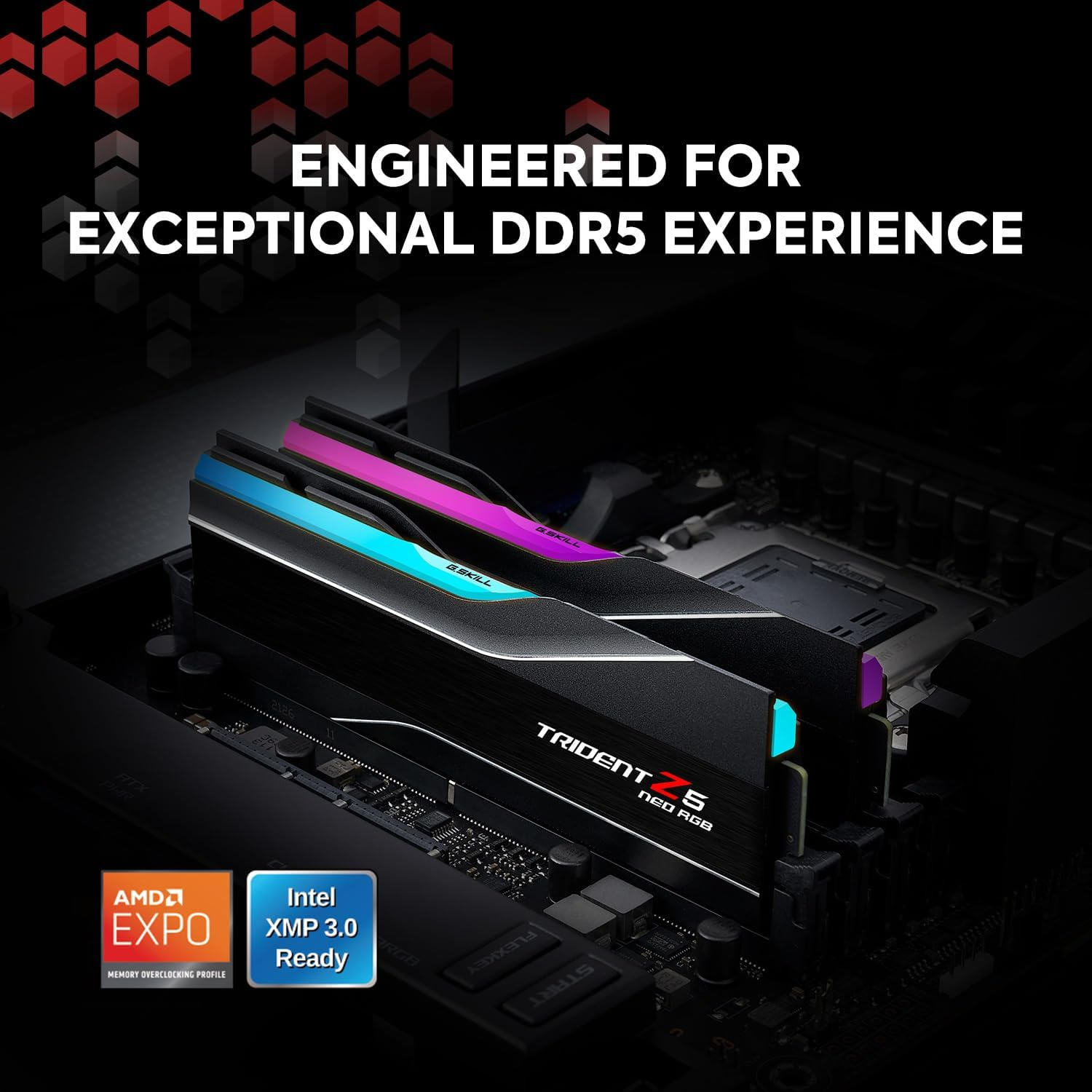 G.Skill Trident Z5 Neo RGB Series F5-6000J3636F16GX2-TZ5NR DDR5 6000 Mhz 32 GB Memory Module (2 X 16 GB) image number 4