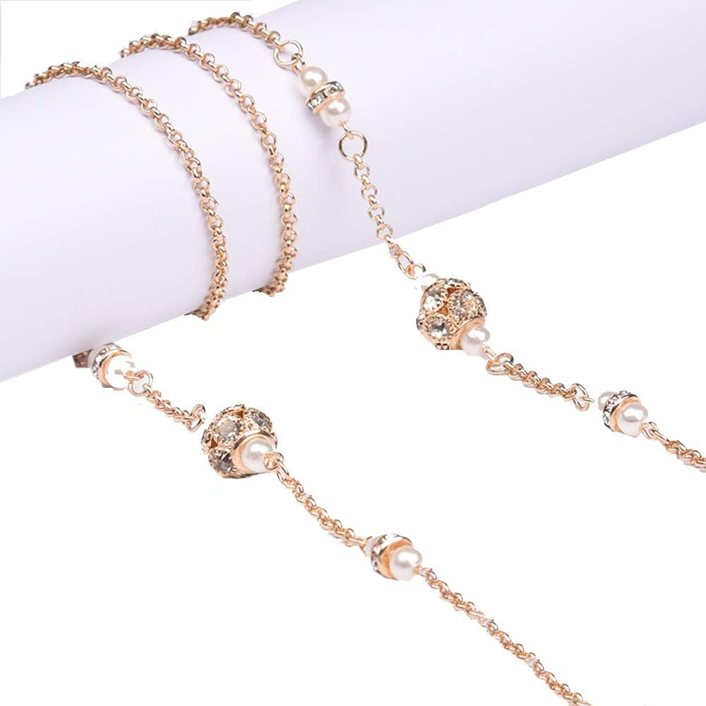 Rose Gold Eyeglass Chains Reading Glasses Neck Cord Sunglasses Strap Holder for Women