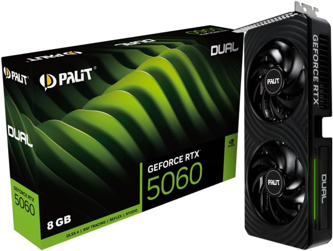 Palit Geforce RTX5060 Dual 8GB 128Bit GDDR7 Graphics Card NE75060019P1-GB2063D