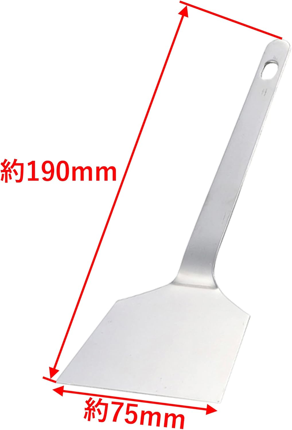 Takagi Co-Pattern Raiser, Large Silver Spatula, Okonomiyaki & Egg Turner, All Stainless Steel, Hygienic, Kitchen Tool, Made in Japan image number 1